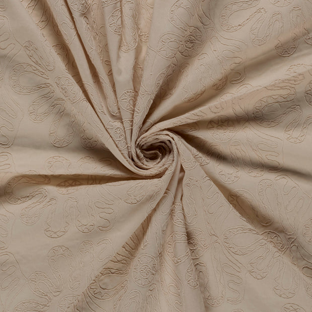 Cotton Poplin fabric Beige 