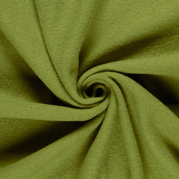 Wool Boucle fabric Olive Green 