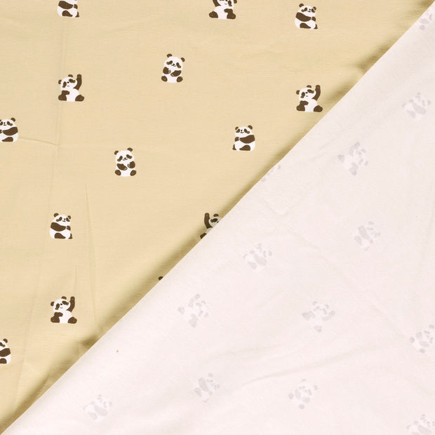 Jersey fabric Panda printed 