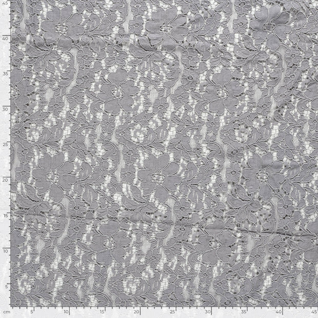 Lace fabric Flowers Light Grey