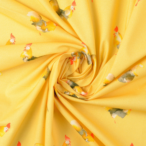 Cretonne fabric Yellow 