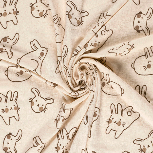 Terry Crepe fabric Off White 