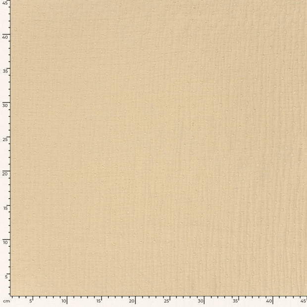 Muslin fabric Dots Off White