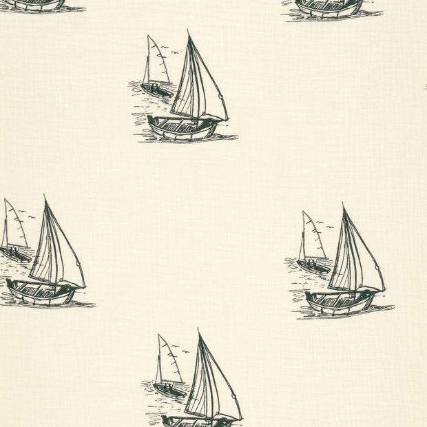 Muslin fabric Space Blue matte 