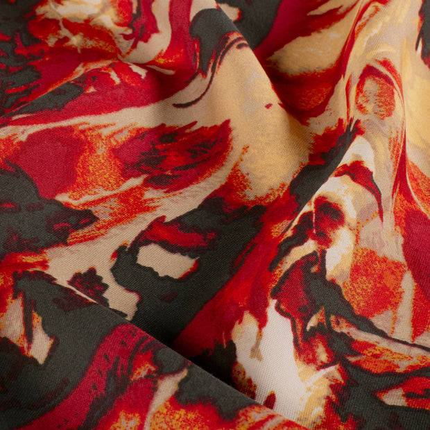 Woven Polyester fabric Abstract Bordeaux