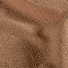 Double gaze Unicolore Noix de Muscade