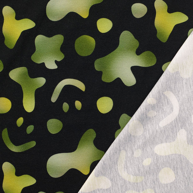 Cotton Jersey fabric Black digital printed 