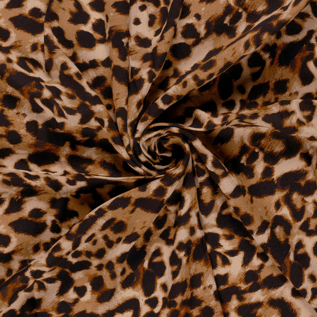 Borken Crepe fabric Camel printed 