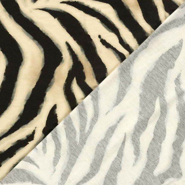 Viscose Vortex Jersey fabric Zebras digital printed 