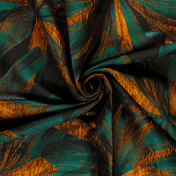 Jacquard fabric Petrol Lurex 