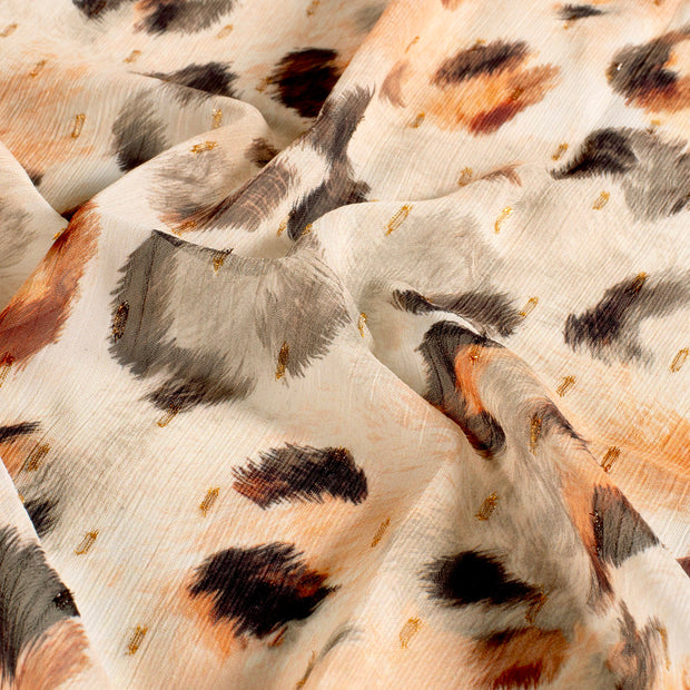 Chiffon fabrik Glitter Orange