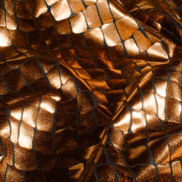Lamé tela Bronce bicolor 