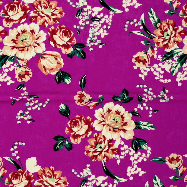 Bamboo Poplin fabric Fuchsia matte 