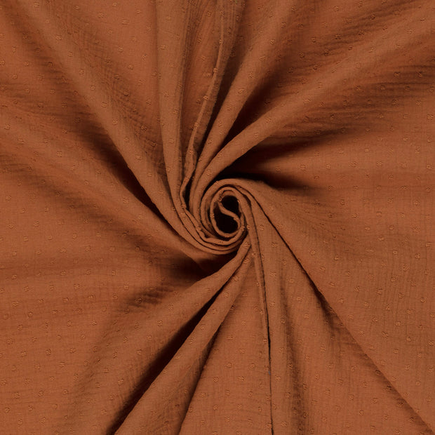 Muslin fabric Redwood dobby 