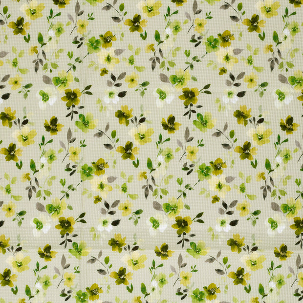 Waffle piqué fabric Mint matte 