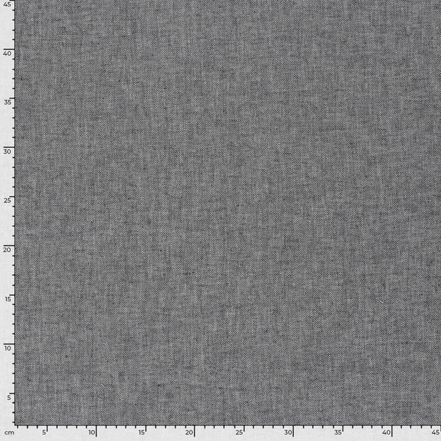 Chambré fabric Herringbone Black