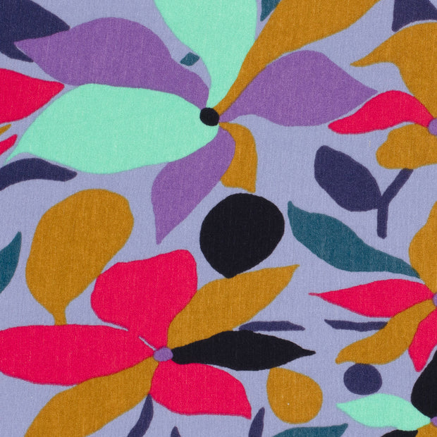 Borken Crepe fabric Abstract Lila