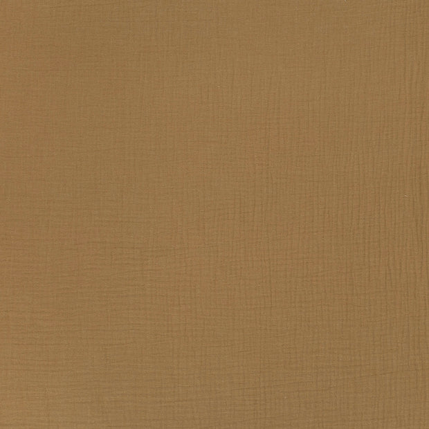 Muslin GOTS organic fabric Camel matte 