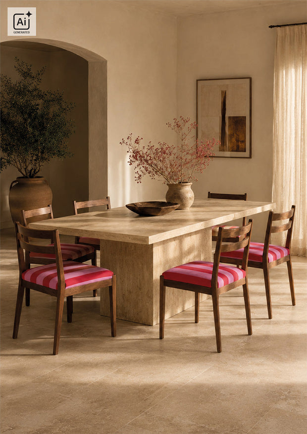 Panama fabric Stripes Pink
