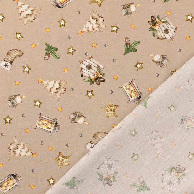Baumwolle Popeline fabrik Beige 