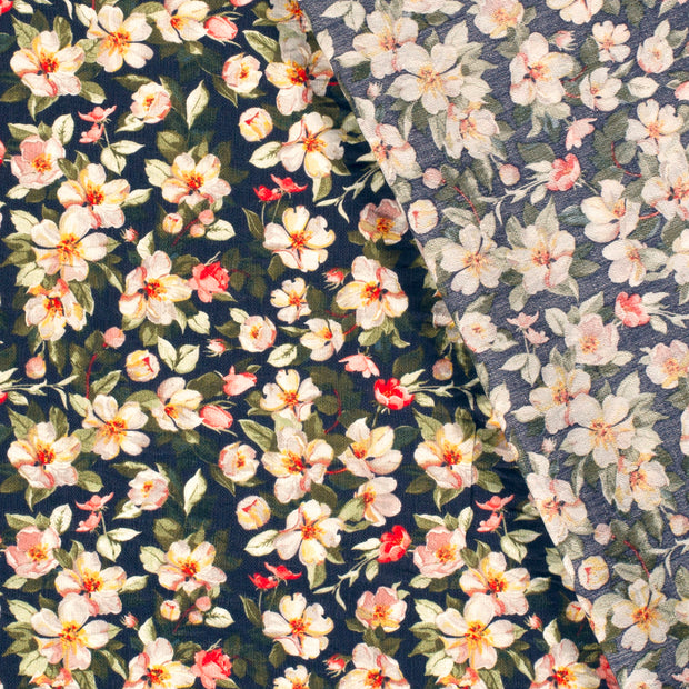 Viscose Nylon Crepe fabric Flowers printed 