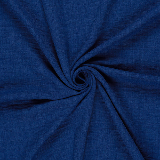 Linen Look fabric Cobalt printed 