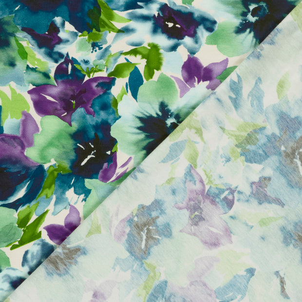 French Terry fabrik Blumen 