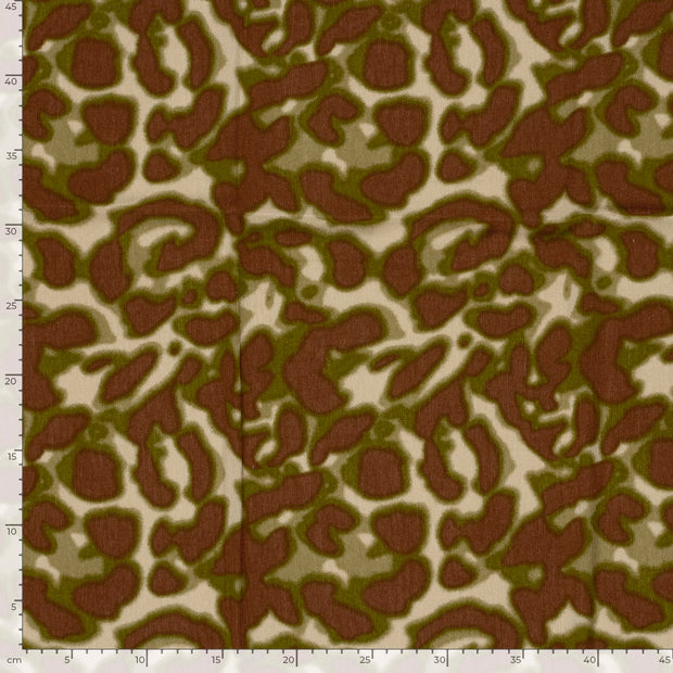 Satin fabrik Abstrakt Khaki-Grün