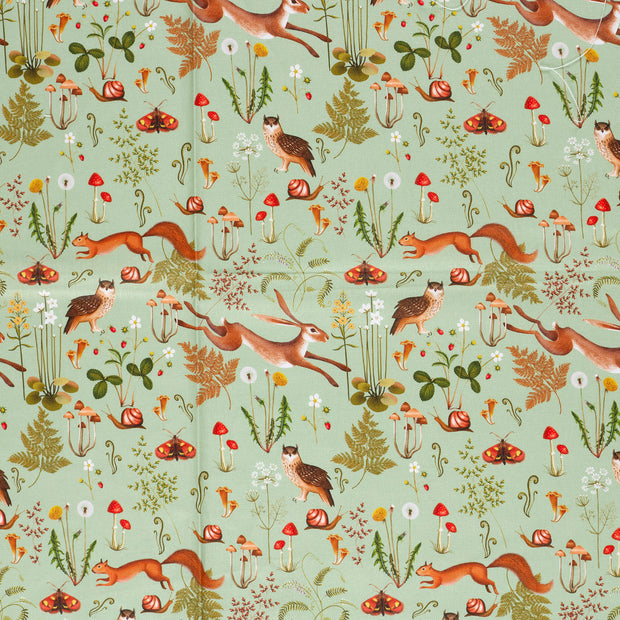 Panama fabric Olive Green matte 