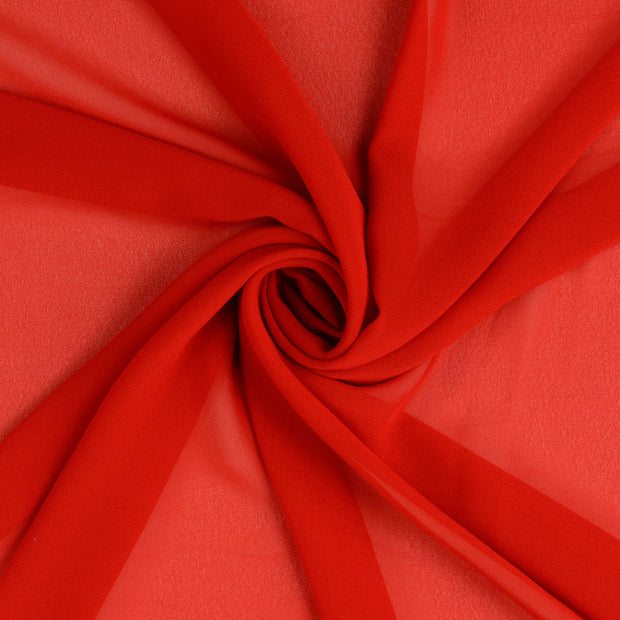 Chiffon fabric Red 