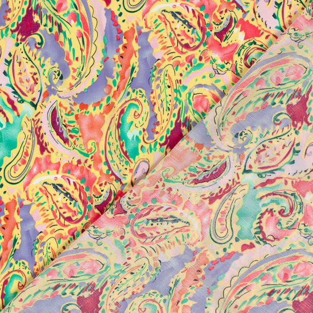 Polyester Bubble fabric Paisley 