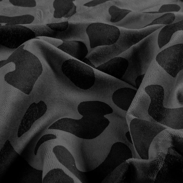Nicky velours fabric Panther Dark Grey