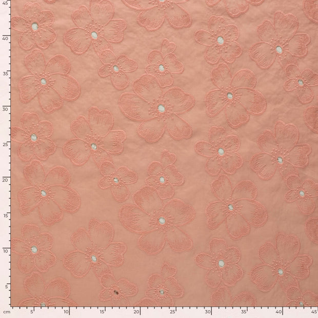 Cotton Poplin fabric Unicolour Salmon