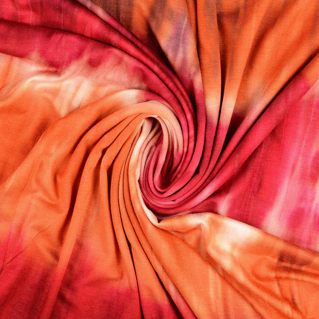 Viscose Jersey fabric Bordeaux digital printed 