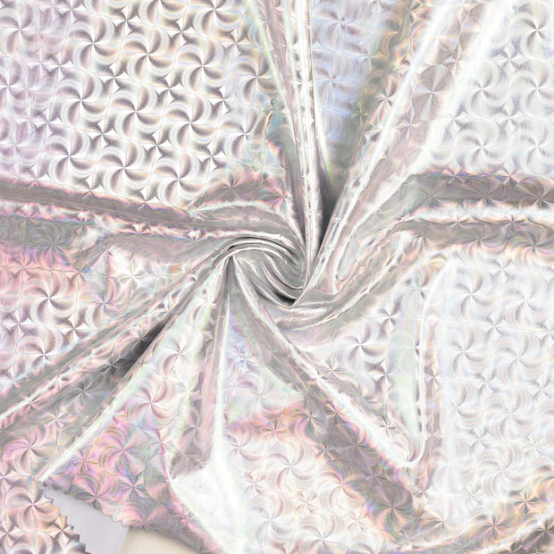 Polyester Jersey fabric Silver foiled 