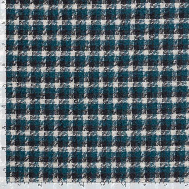 Jacquard fabrik Karo's Petrol