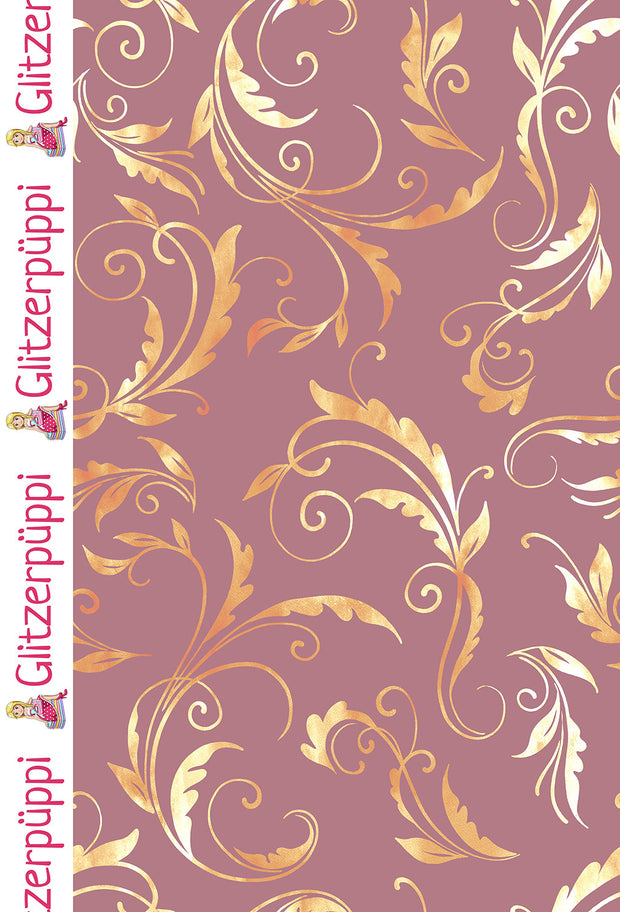 French Terry fabric Ornaments Old Pink