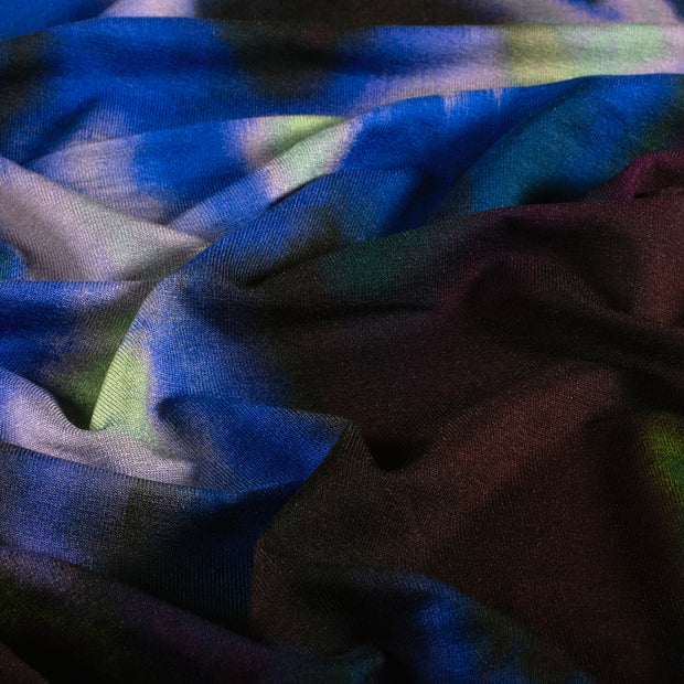 Viscose Vortex Jersey fabric Abstract Purple