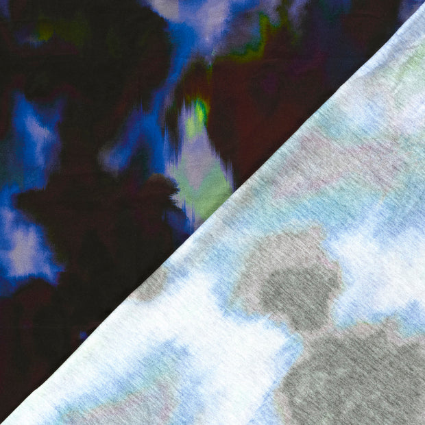Viscose Vortex Jersey fabric Abstract digital printed 