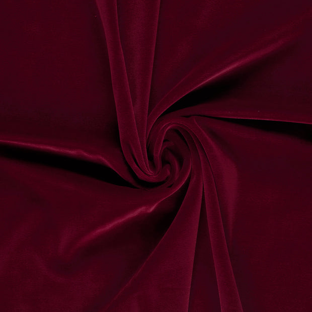Velours tissu Bordeaux 