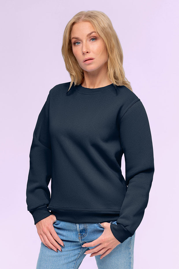 French Terry fabric Unicolour Navy