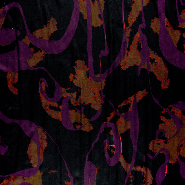 Satin fabric Aubergine slightly shiny 