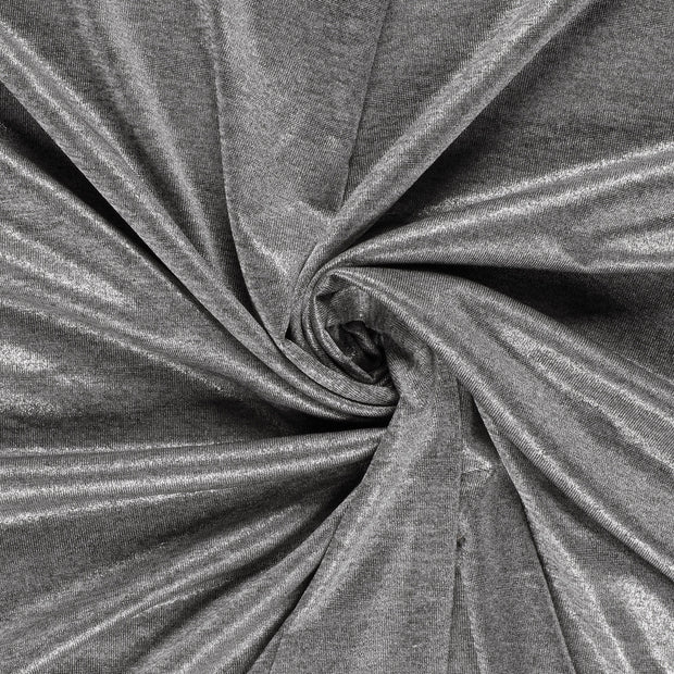 Polyester Jersey fabric Silver Lurex 