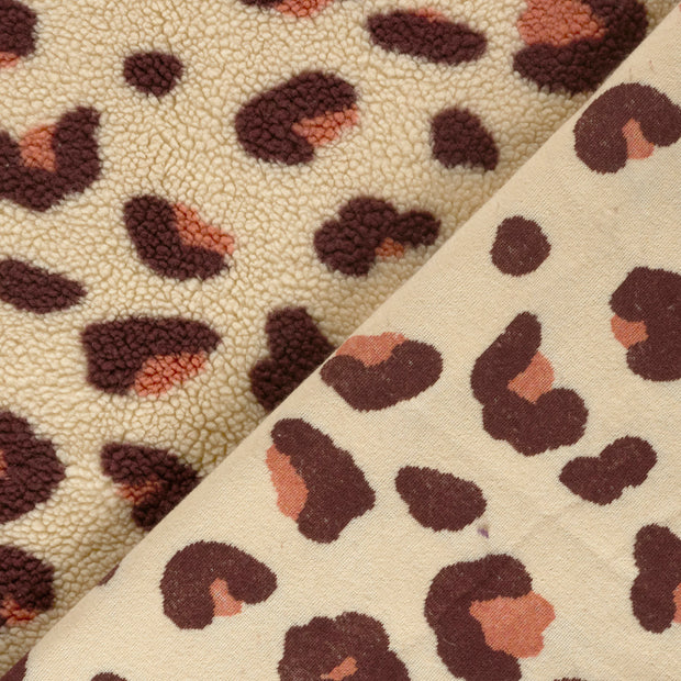 Sherpa Fleece fabric Leopards printed 