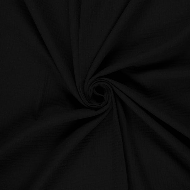 Muslin GOTS organic fabric Black 