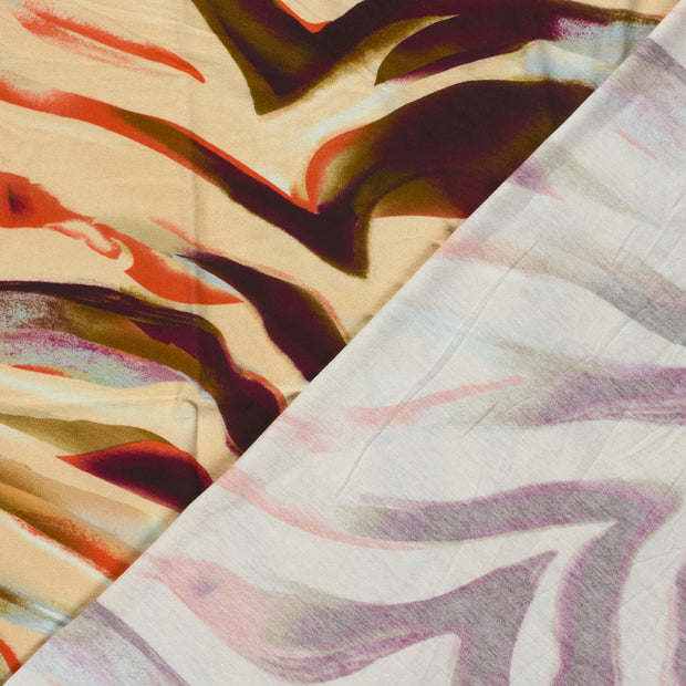 Viscose Vortex Jersey fabric Zebras digital printed 