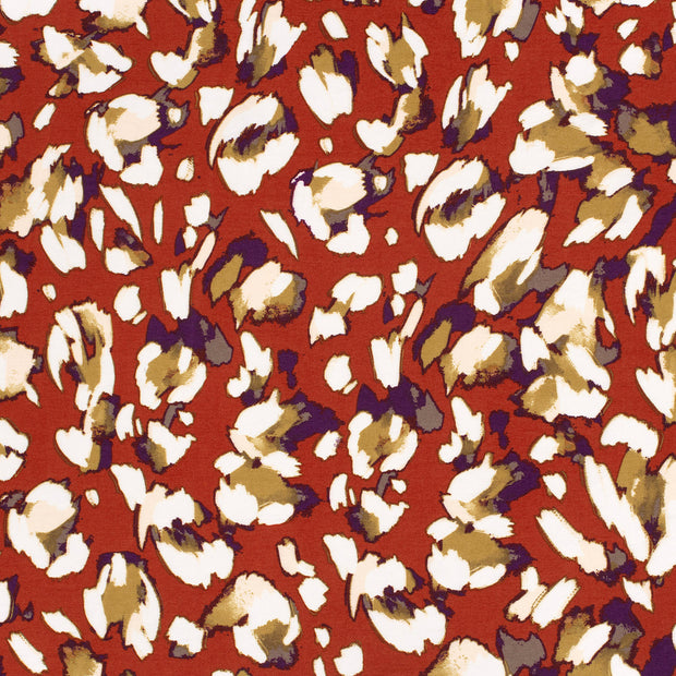 Viscose Nylon Crepe fabric Brique 
