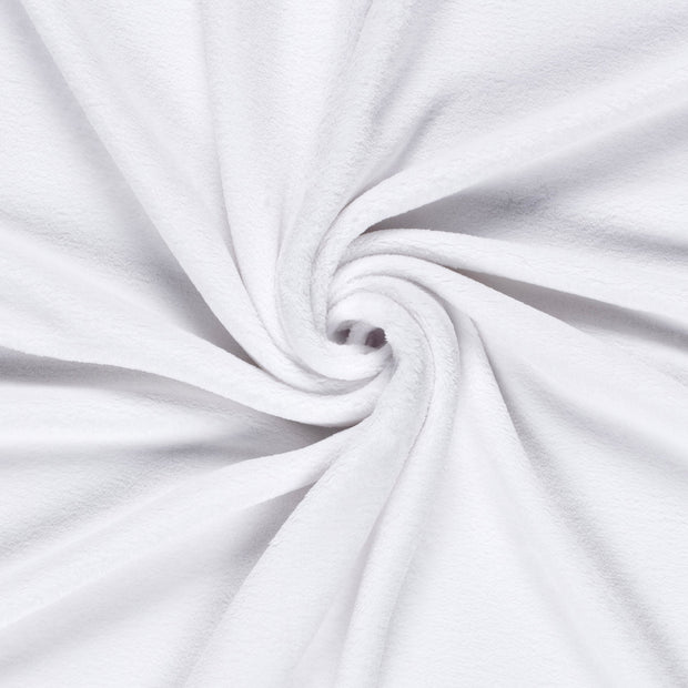 Coral Fleece fabric Optical White 