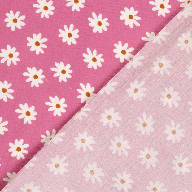 Muslin fabric Flowers printed 