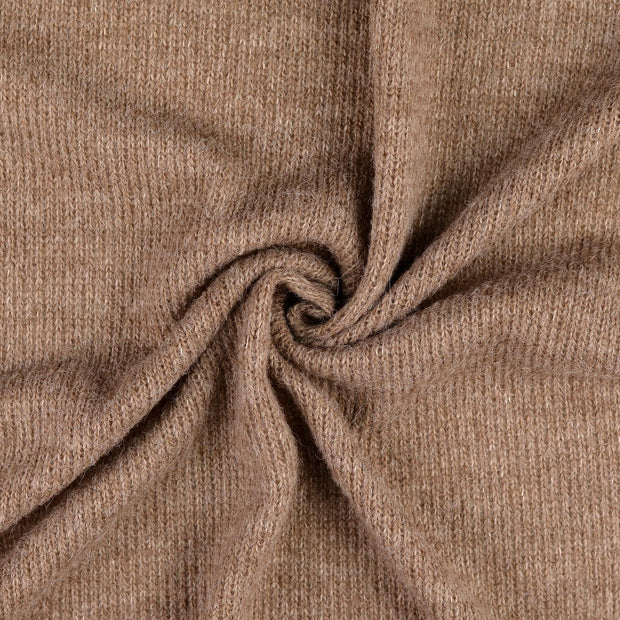 Woll Strick fabrik beige melange 